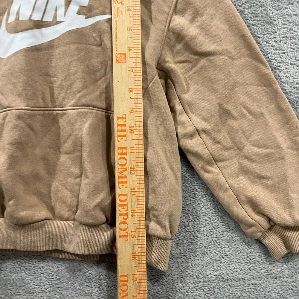 Nike Sportswear Club Hoodie Kids 6M (5-6 Years) Brown Fleece Lined Warm Winter